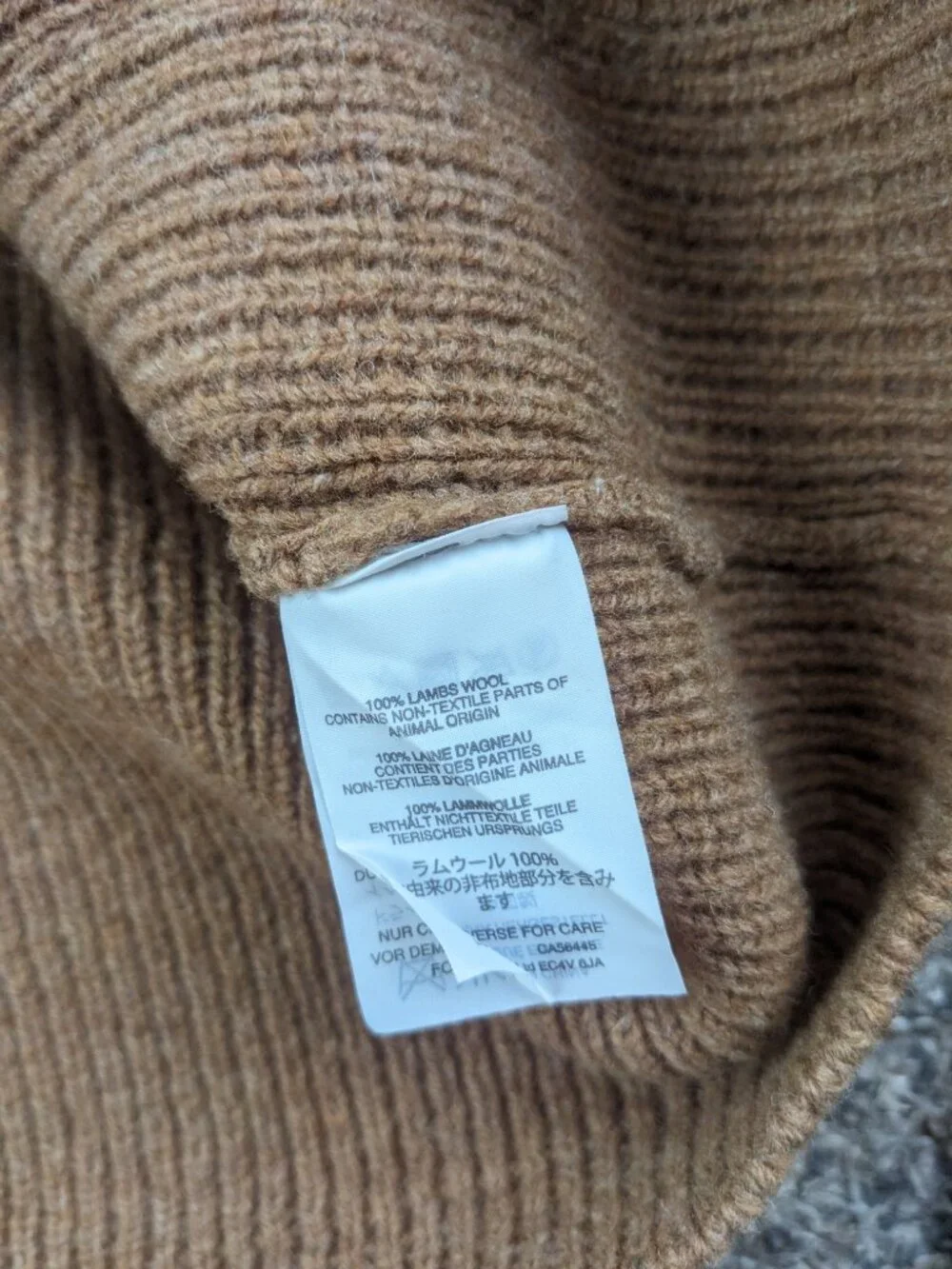 J Crew Sweater Thick Lambswool Shawl Cardigan Rib Knit Brown Mens Medium